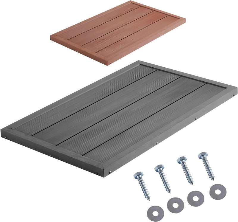 Arebos Bodenelement für Solardusche, Poolleiter oder Pool | Anthrazit | 101 x 63 x 5,5 cm | Bodenpla