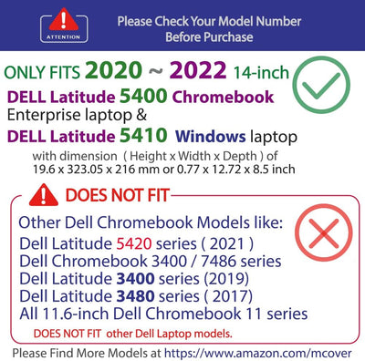 mCover Hartschalen-Schutzhülle für Dell Latitude 5400 Chromebook (14 Zoll / 35,6 cm (Schwarz), Schwa