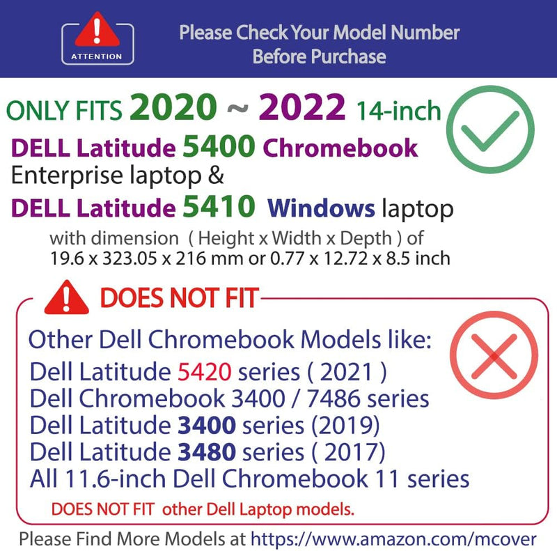 mCover Hartschalen-Schutzhülle für Dell Latitude 5400 Chromebook (14 Zoll / 35,6 cm (Transparent) du