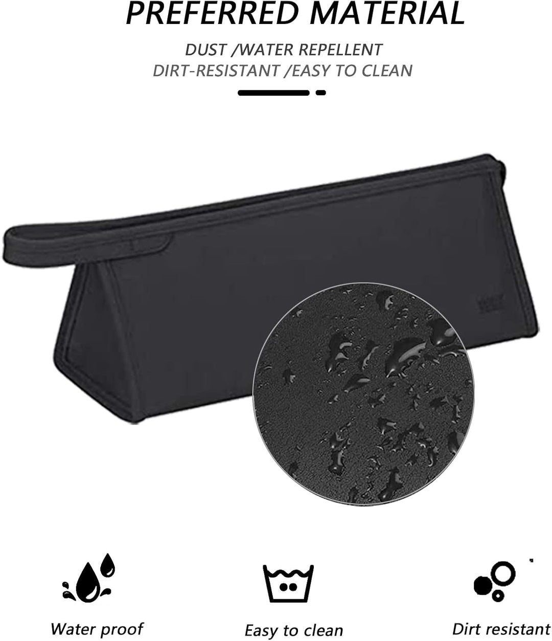 Reisetasche für Dyson Airwrap Long/Supersonic Haartrockner & Zubehör (PU-Leder Wasserdichter-Schwarz