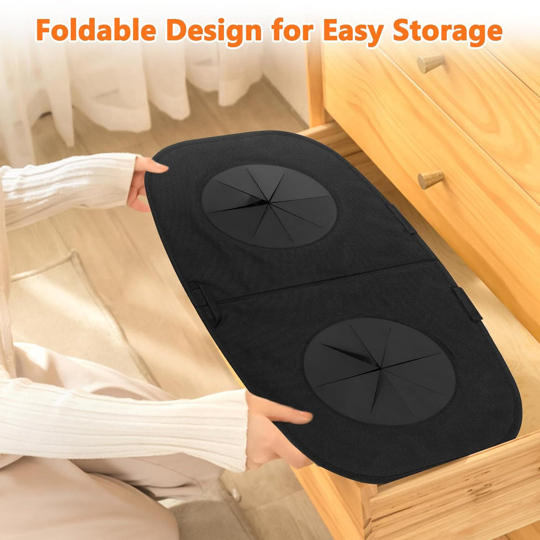 Pfandflaschen Sammelbehälter, 150l Flaschensammler Leergut,Oval Doppelte Taschen, Mit 2 Tragetasche,