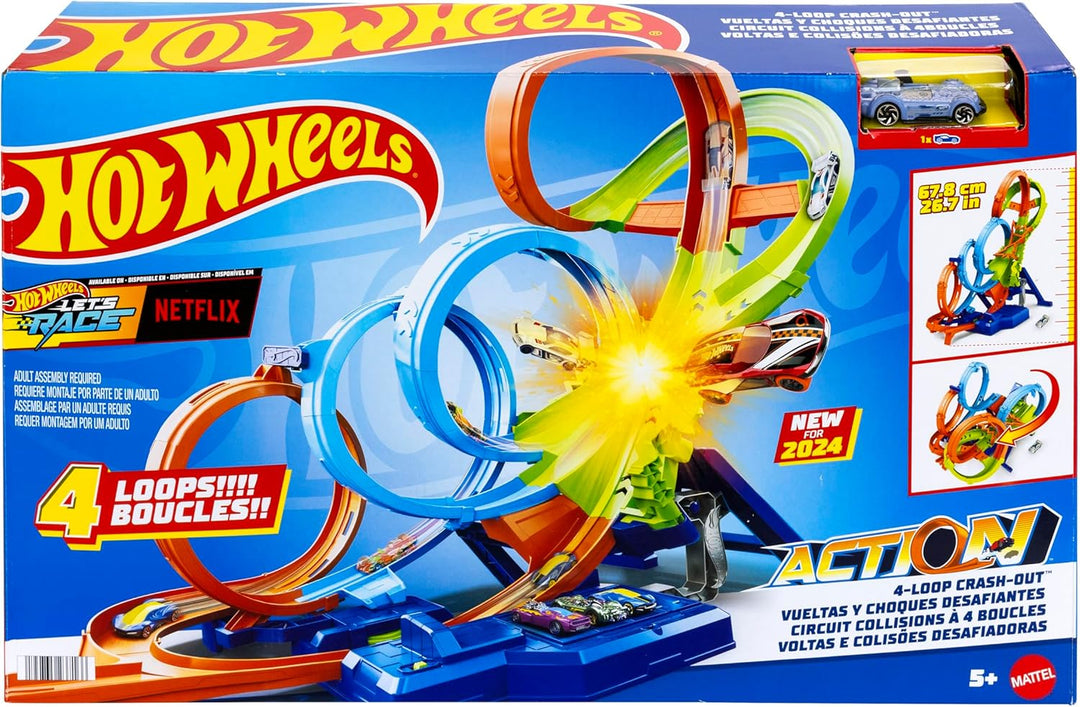 Hot Wheels Action 4 Loopings Crash Gefahr