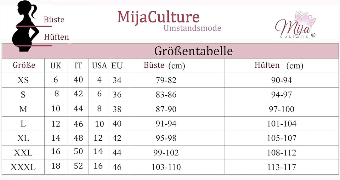 MijaCulture Kurze Umstandsshorts Umstandshose mit Bauchband für Sommer Lola M004 S Dunkelblau, S Dun
