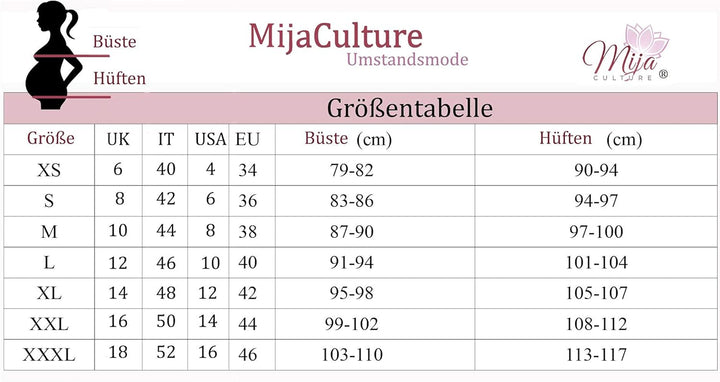 MijaCulture Kurze Umstandsshorts Umstandshose mit Bauchband für Sommer Lola M004 S Dunkelblau, S Dun