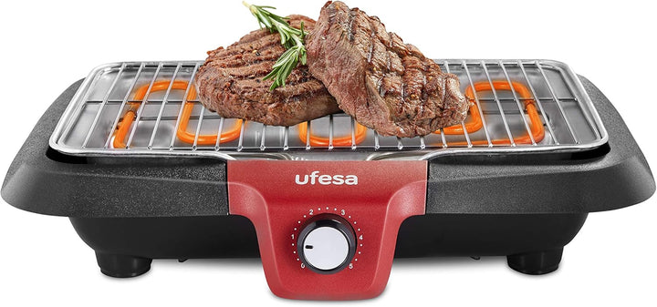 Ufesa BB7640 Elektrogrill mit Rauchminderungssystem, automatische Abschaltung, Oberfläche 38 x 24 cm