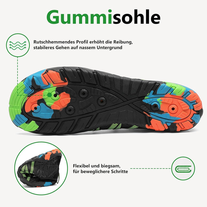 SAGUARO Herren Badeschuhe Damen rutschfeste Sohle Schnell Trocknend Schwimmschuhe 36 EU Graphit, 36
