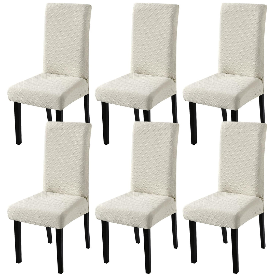 YISUN Universal Stretch Stuhlhussen 4er 6er Set Stuhlbezug für Stuhl Esszimmer (6er Set, Beige) Beig