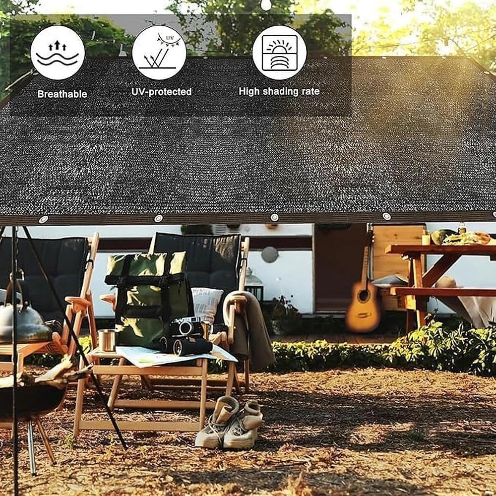 Schattierungsnetz 2.5x5M,Sonnenschutznetz mit ösen,Sichtschutzgewebe 90% Schattierwirkung,Sonnenschu