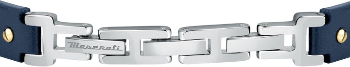 Maserati Jewels Herren Armband aus Stahl, recyceltes Leder, IP YG - JM222AVE06