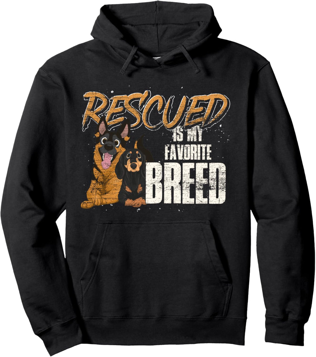 Gerettet ist meine liebste Rasse Hundehalter Tierheim Hund Pullover Hoodie