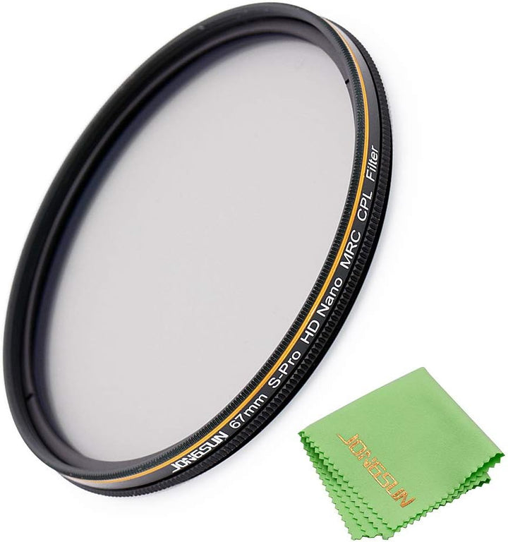 JONGSUN Polfilter 67mm, Zirkularer Polarisationsfilter, S-Pro HD Nano MRC16, 16-Schichten Mehrlagenb