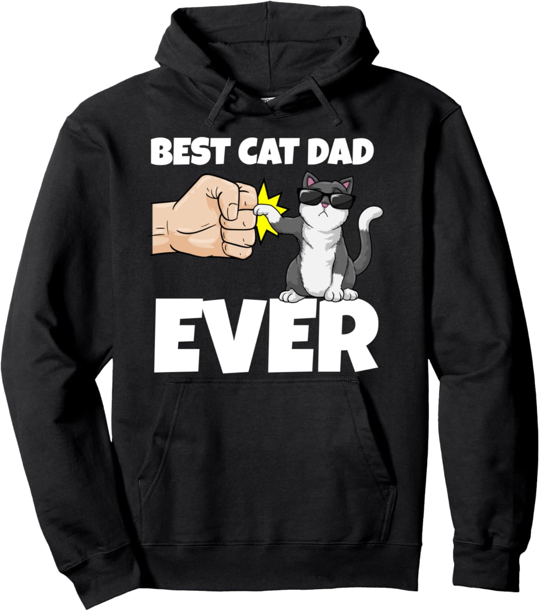 Best Cat Dad Ever I Katzenpapa Kitten Katze Fist Bump Pullover Hoodie