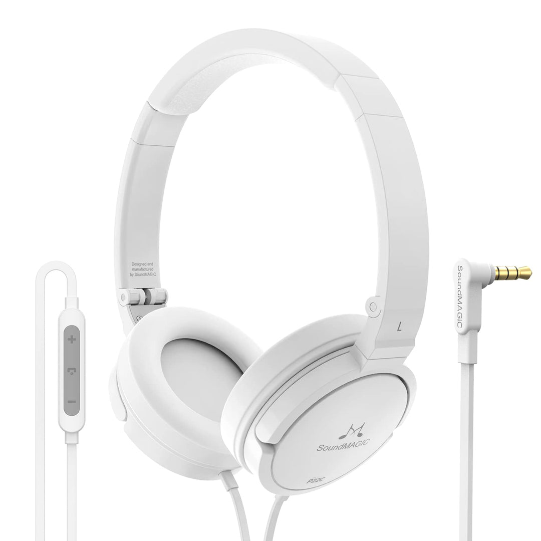SoundMAGIC P22C On-Ear Headphones Portable Hi Fidelity Stereo Wired Lightweight Foldable Headphones