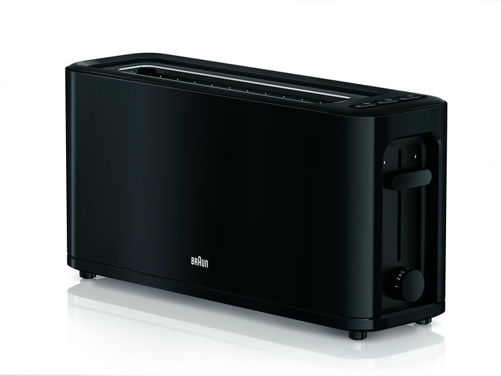 Braun HT 3110 BK Toaster | Langschlitz | Extrabreite Toastkammer | Herausnehmbare Krümelschublade |