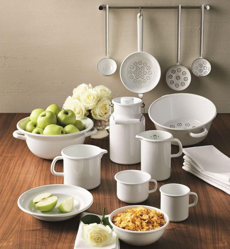 Riess 0330-033, Essenträger 3-teilig, CLASSIC-WEISS, Durchmesser 14 cm, Höhe 27.8, Emaille, weiss, I