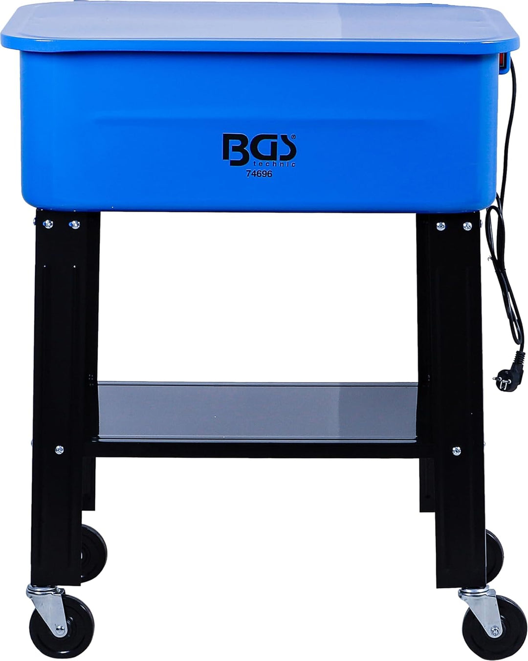 BGS 74696 | Teile-Waschgerät | 75 l | Reinigungsgerät | pulverbeschichtetes Stahlblech | wasserlösli