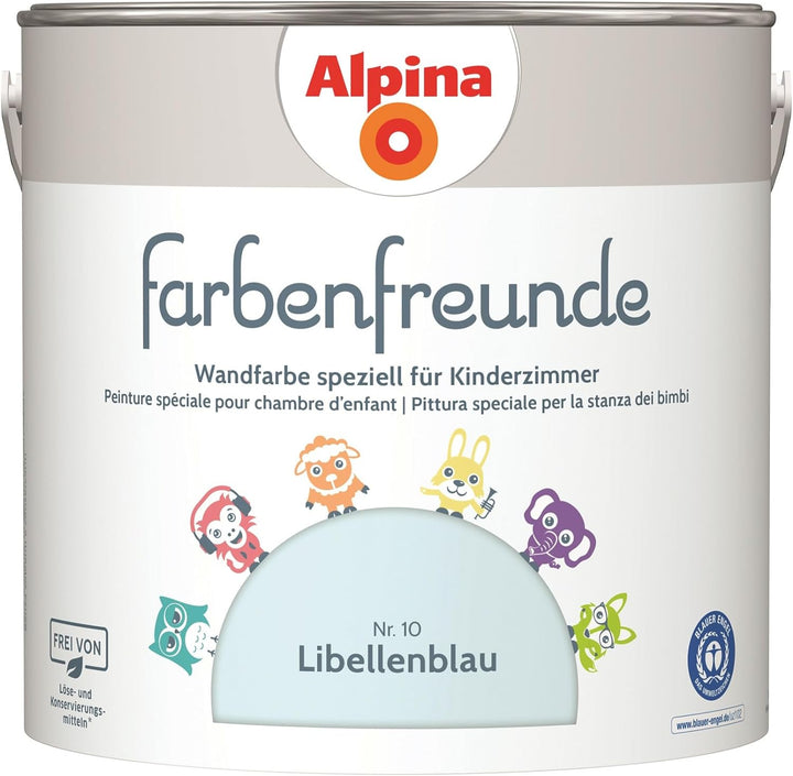 Alpina Farbenfreunde Nr. 10 Libellenblau 2,5 Liter matt, Libellenblau