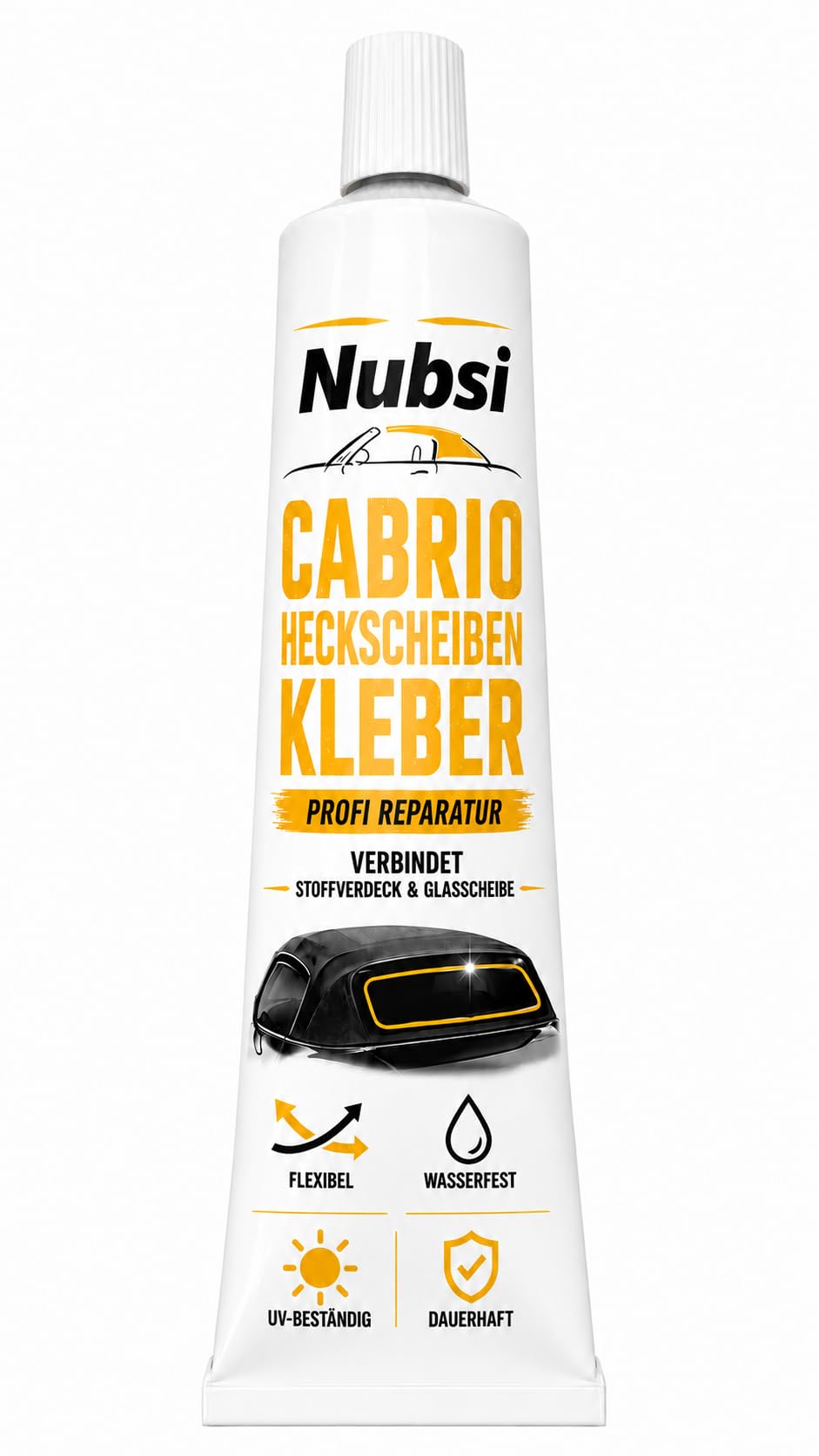 Nubsi Cabrio Verdeck Kleber Scheiben Reparatur Set Heckscheibe neu verkleben
