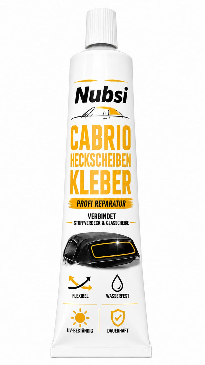 Nubsi Cabrio Verdeck Kleber Scheiben Reparatur Set Heckscheibe neu verkleben