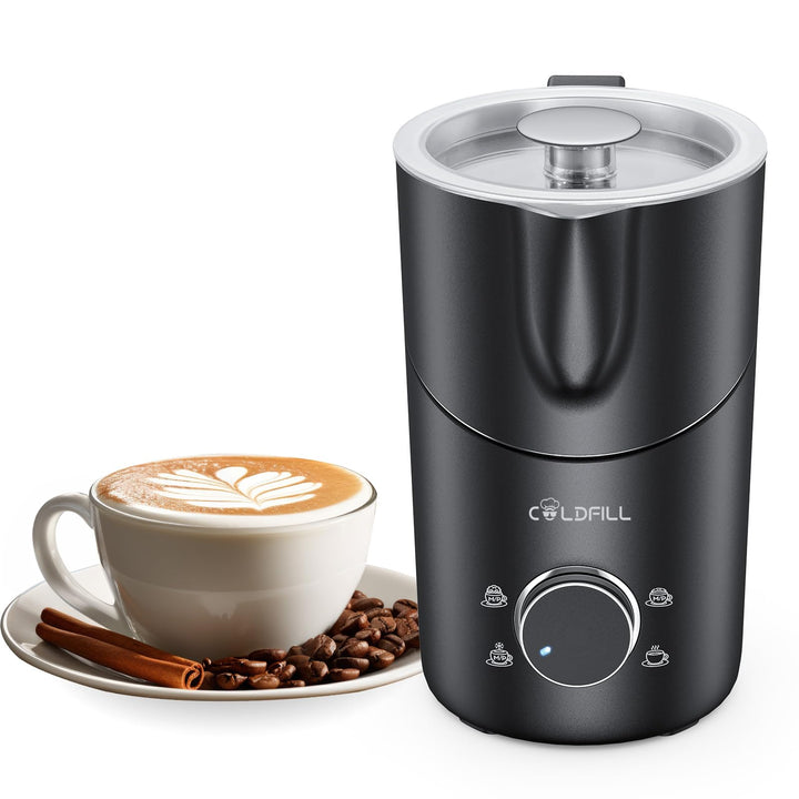 Milchaufschäumer Elektrisch 8-in-1, 400ml Automatischer Milchschäumer für Heisse & Kalte Schäume, Sp