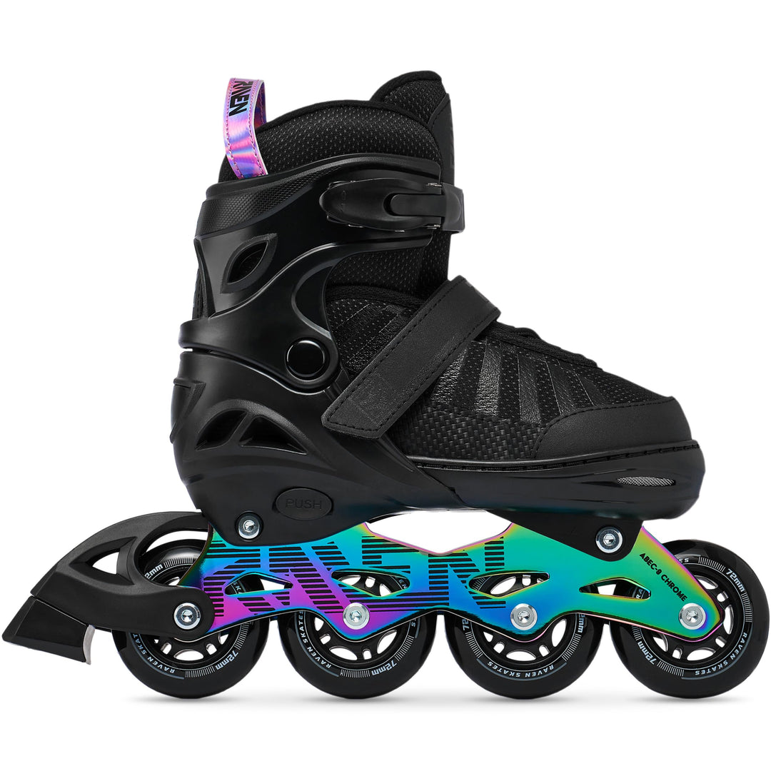 RAVEN Inline Skates Inliner für Kinder und Erwachsene OPTIONAL 2in1 mit Schlittschuhen verstellbar O