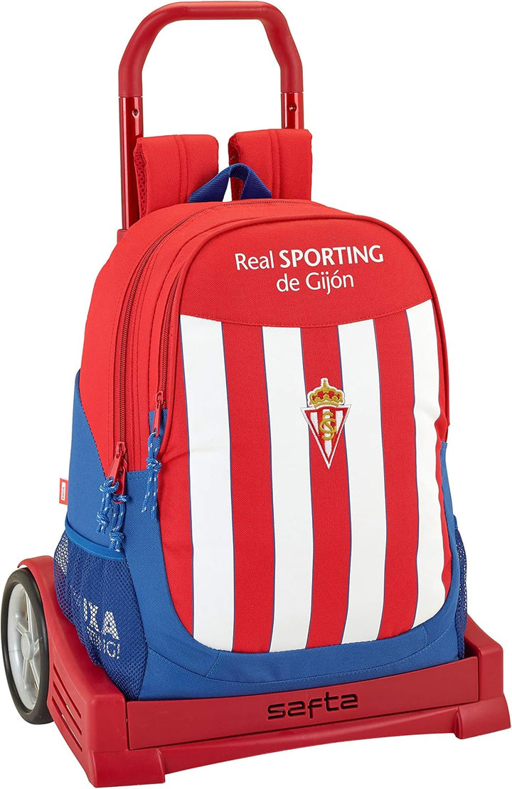 Ergonomischer Rucksack Real Sporting De Gijon mit Trolley Safta Evolution