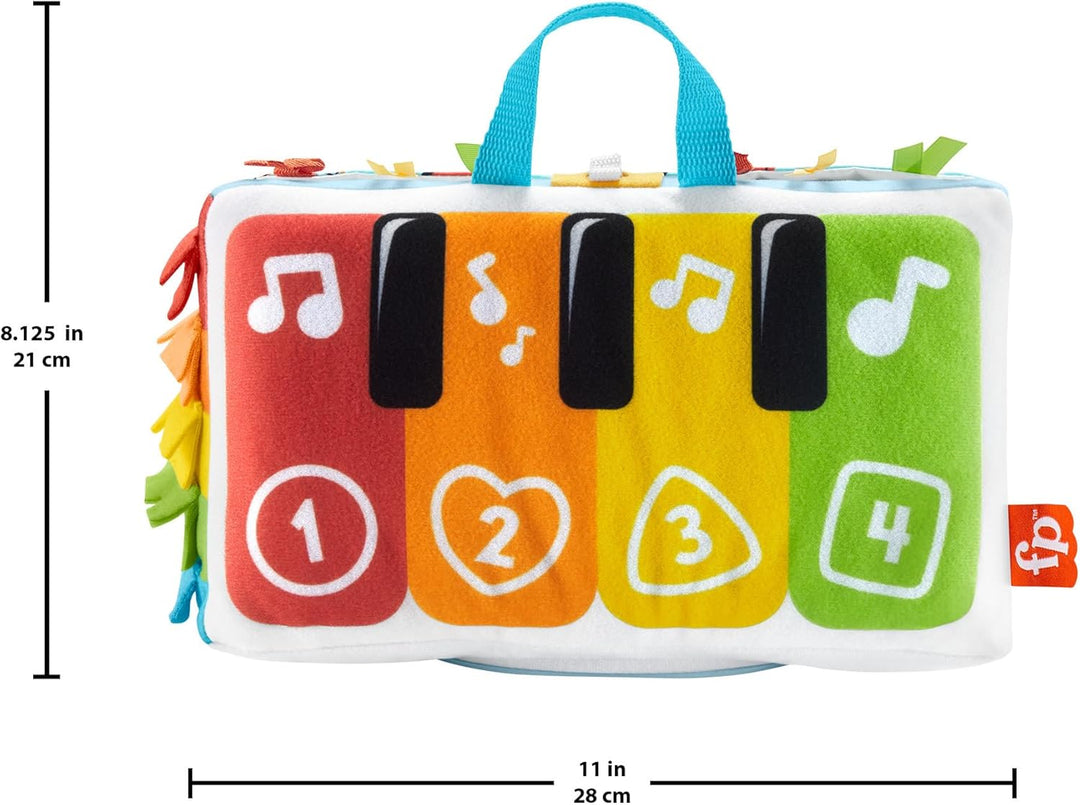 FISHER-PRICE Kick & Play Soft Piano - Weiches und tragbares Pianospielzeug, mitwachsendes Design, bu