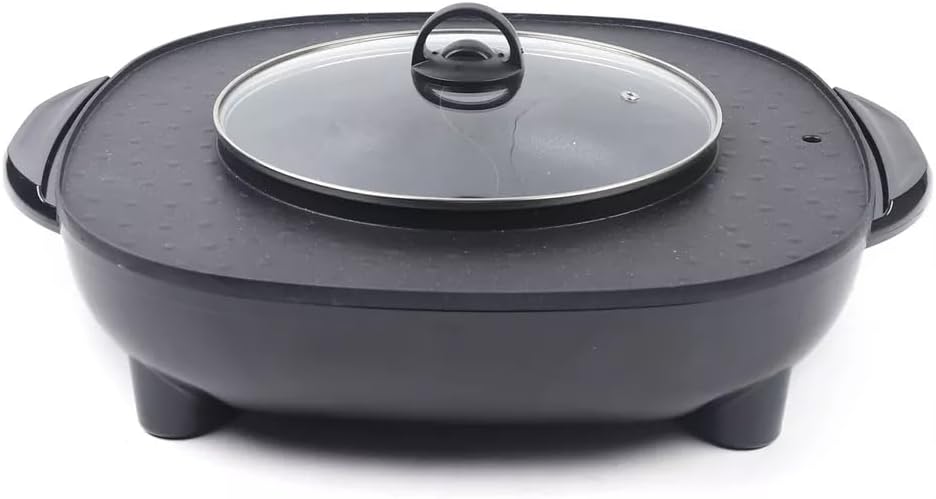 Electric Hot Pot und Grill 2 In 1 Elektrisch Hotpot Topf 220V 4000W Elektrogrill mit Stromkabel und