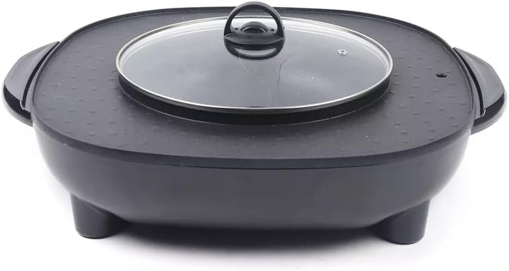 Electric Hot Pot und Grill 2 In 1 Elektrisch Hotpot Topf 220V 4000W Elektrogrill mit Stromkabel und