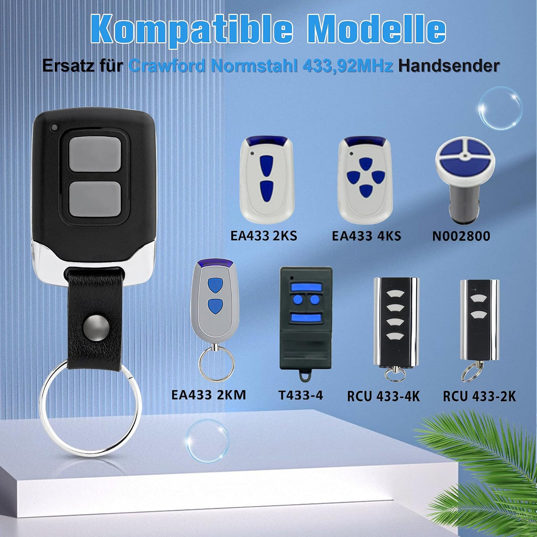 pepape 2 Stück für Entrematic EA433 2KS, EA 433 2KM, RCU 433-2K, RCU 433-4K | Kompatibel mit Normsta
