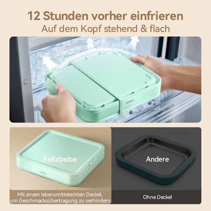Eisplatte Eis Rolls, SUS316 Lebensmittelqualität, Ice Rolls Maschine Inklusive Deckel & 2 Spatel, DI