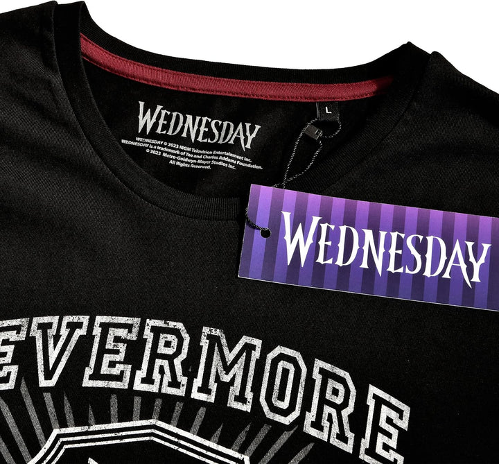 Elbenwald Wednesday T-Shirt mit verschiedenen Motiven für Herren Damen Unisex Baumwolle schwarz 3XL