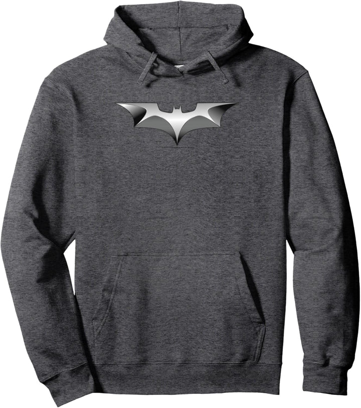 Batman Dark Knight Metal Bat Logo Pullover Hoodie