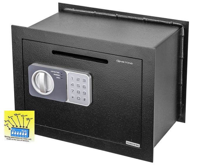 Genie Hand – Zeitschloss Tresor, Anti-Raub, Verzögerte Eröffnung – B-Klasse-Schloss – Anti-Bounce-Te