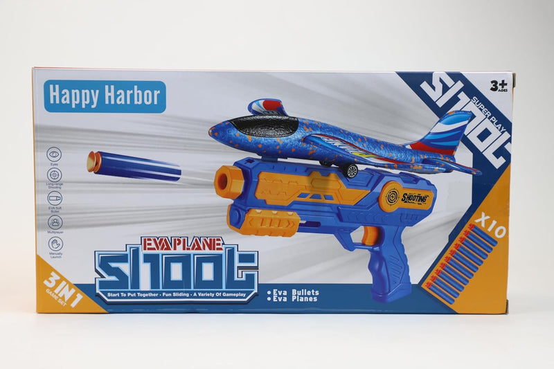 IOUGDSEC 6 IN 1 Flugzeug Launcher Spielzeug Flugzeugbausätze, Schaum Gleiter Katapult, 2 Flug Modi,