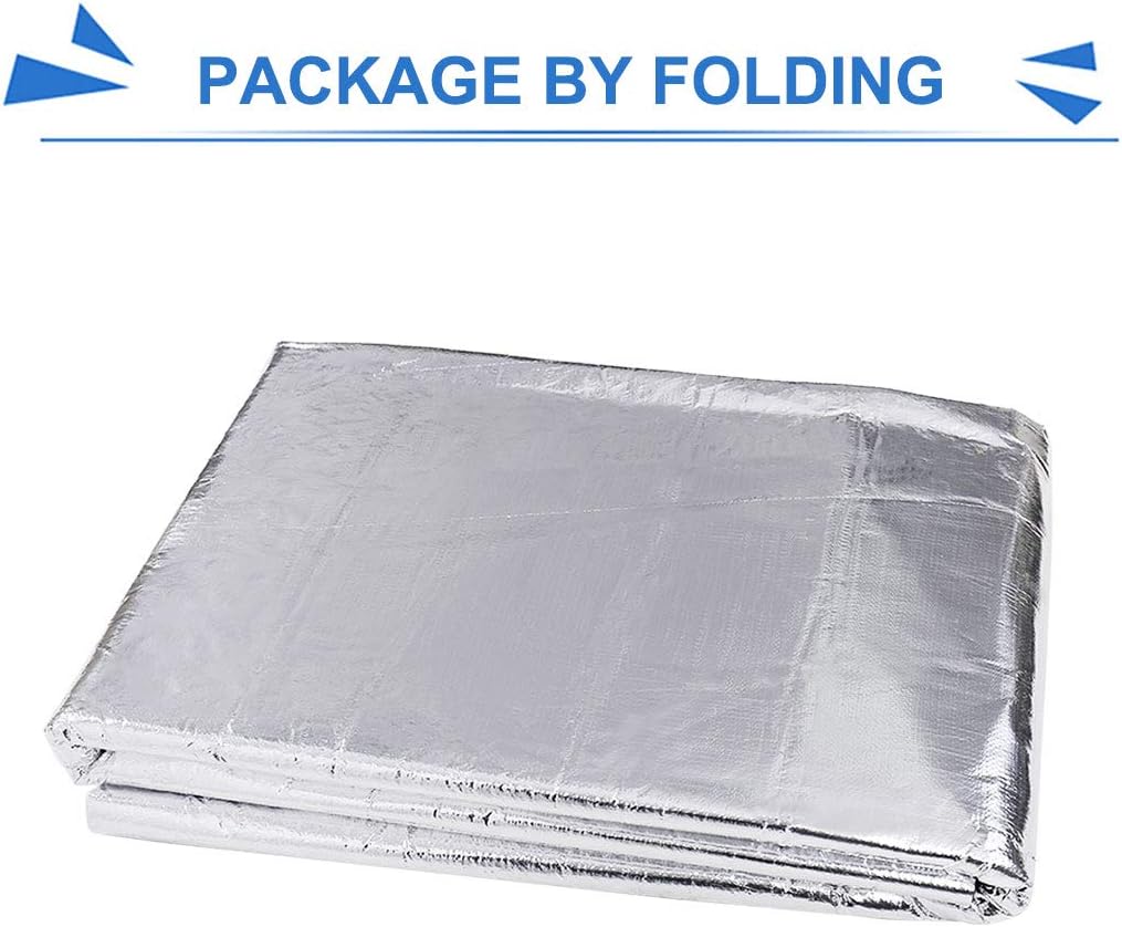 sourcing map Anti Dröhn Dämmmatte - 394mil - 6,46sqft Schallschutzmatte mit Aluminiumfolie - 10mm60c