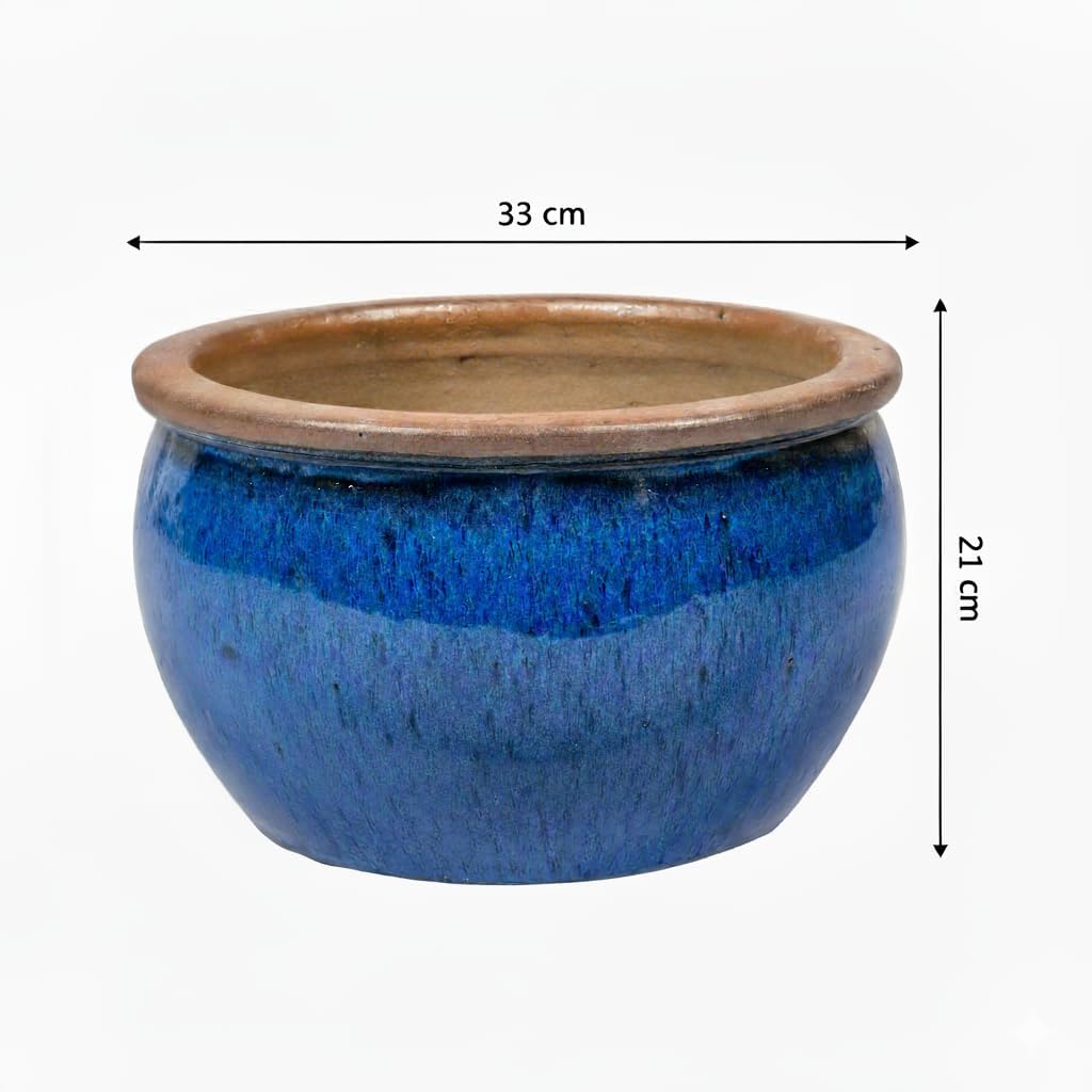 Teramico Blumentopf Pflanzgefäss Übertopf Modell Bavaria Grün Blau Verschiedene Grössen - absolut fr