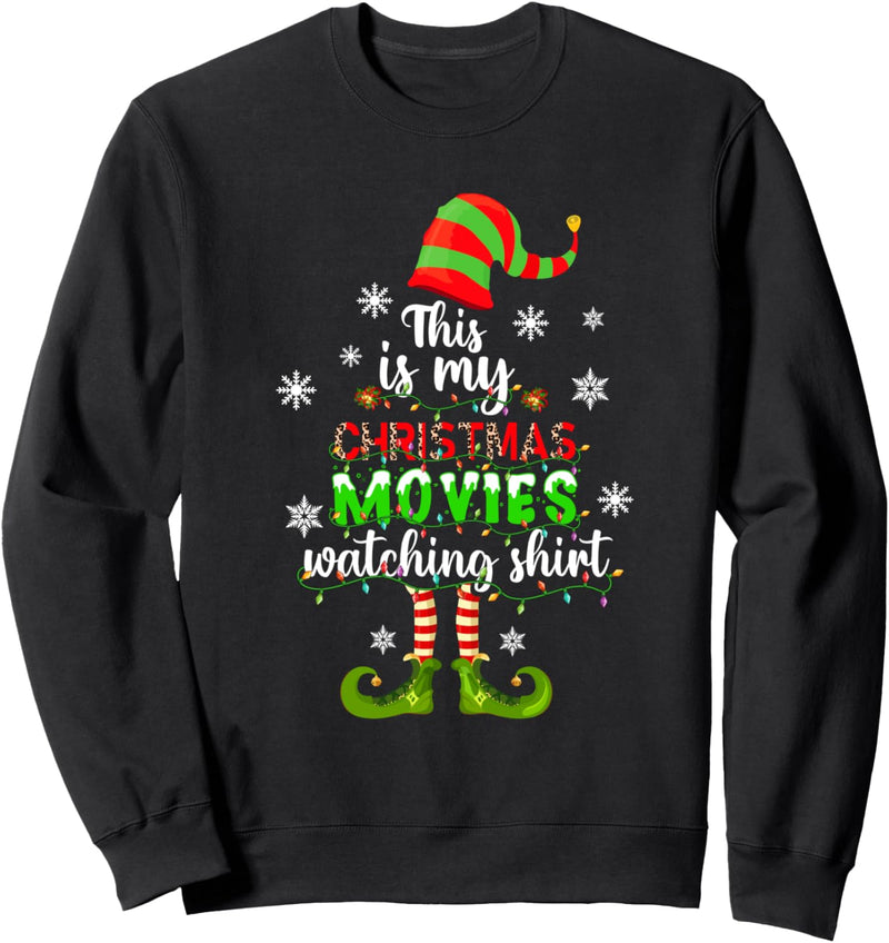 This Is My Christmas Movies Watching Shirt Xmas Elf Ornament Sweatshirt