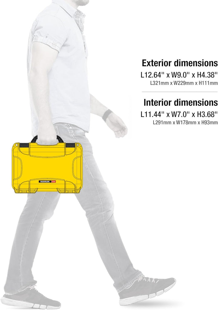 Nanuk 909 Wasserdichter Hartschalenkoffer leer - Gelb Gelb leer, Gelb leer