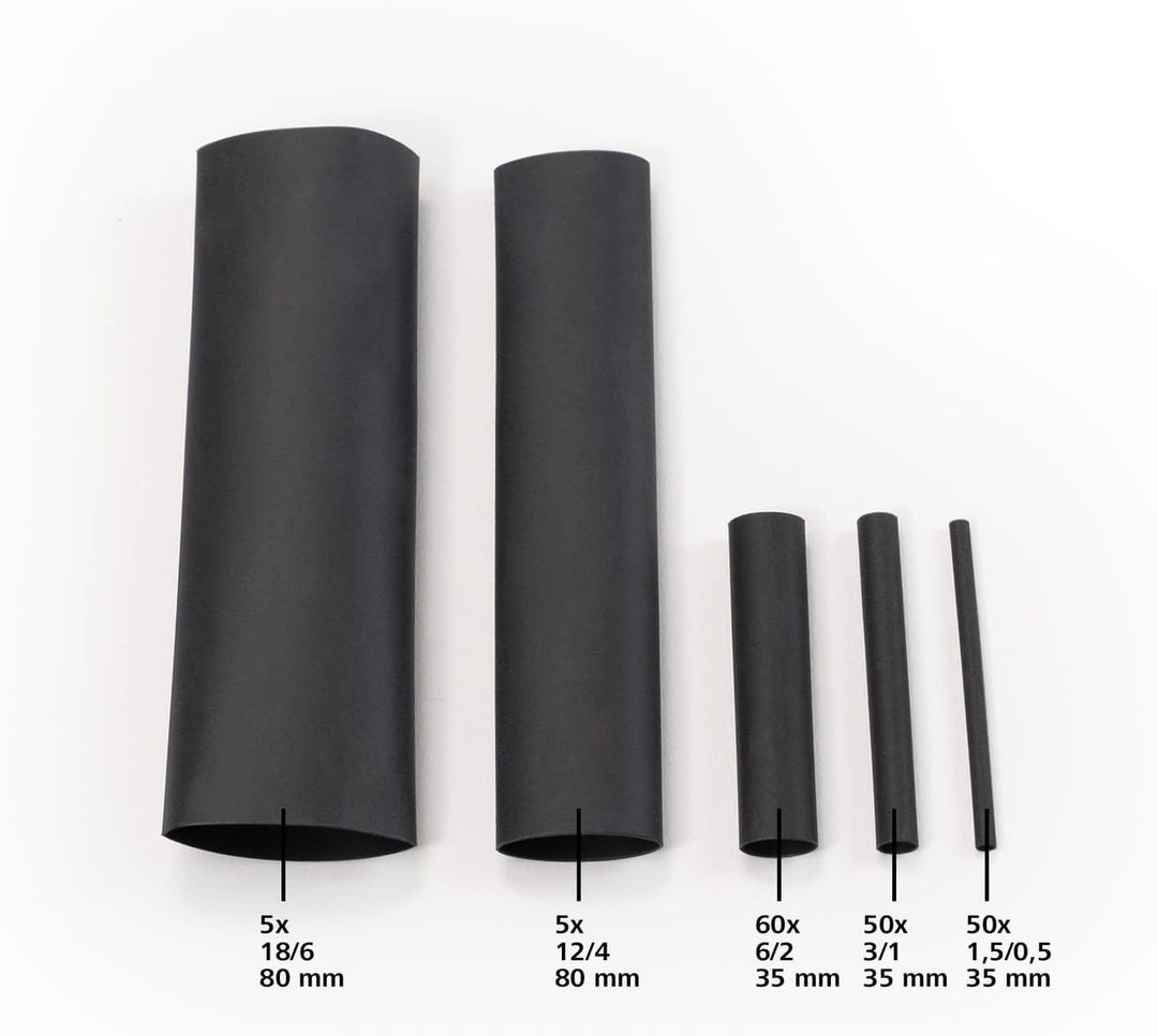 HellermannTyton - Schrumpfschlauch 2:1 Rolle 3,2/1,6 schwarz