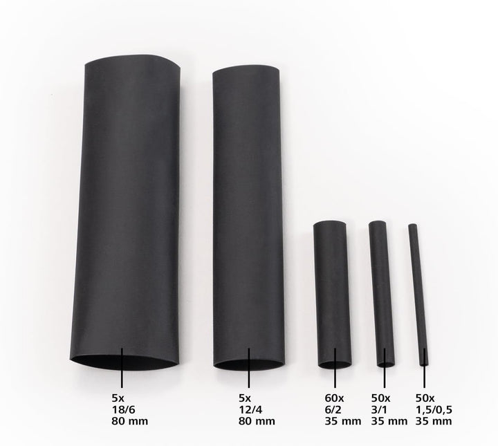 HellermannTyton - Schrumpfschlauch 2:1 Rolle 3,2/1,6 schwarz