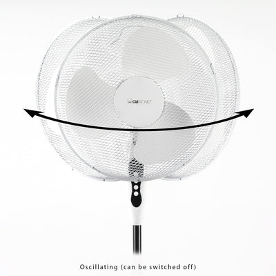 Clatronic Standventilator Ventilator Fan VL 3603 S; sehr leise; Durchmesser 40 cm; Oszillierend/Rota