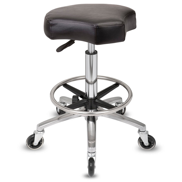 Staboos Rollhocker bis 160 kg - Ergonomisch geformter Sitz mit Rollen - Drehhocker (Premium Rollen u