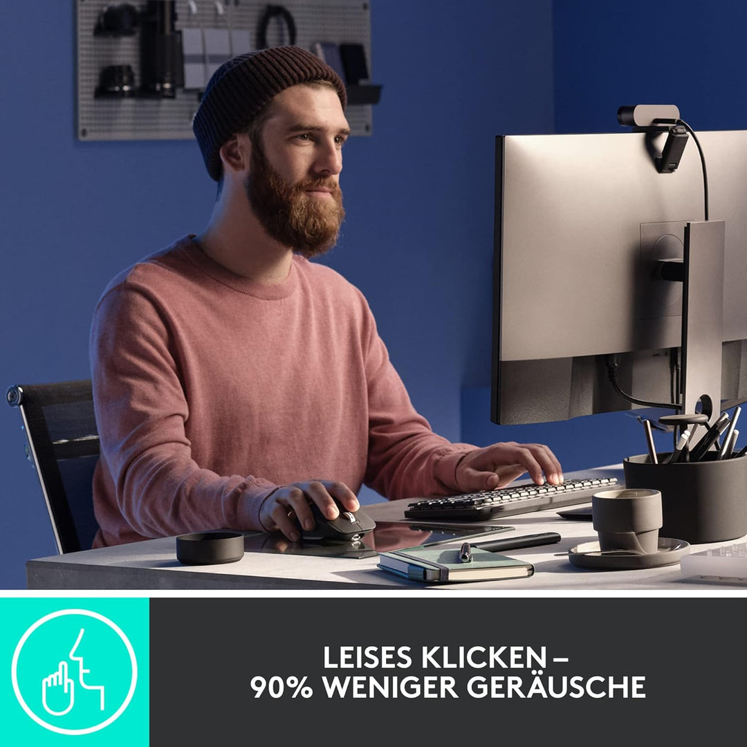 Logitech MX Master 3S - Wireless Performance Mouse, Ultra Fast Scrolling, Ergonomic, 8K DPI + De'Lon