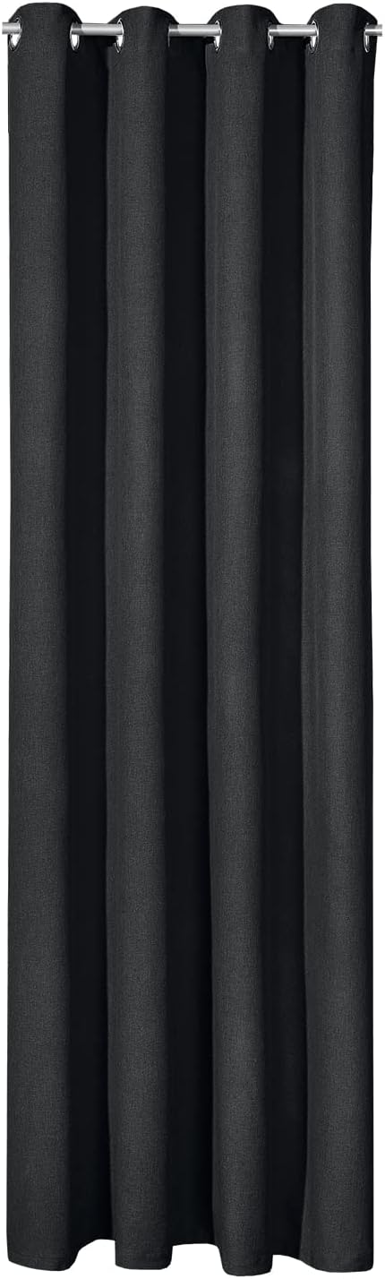 Happy Home Ösenschal Claudius Blickdicht B/H: 140 x 235 cm (schwarz), Schwarz
