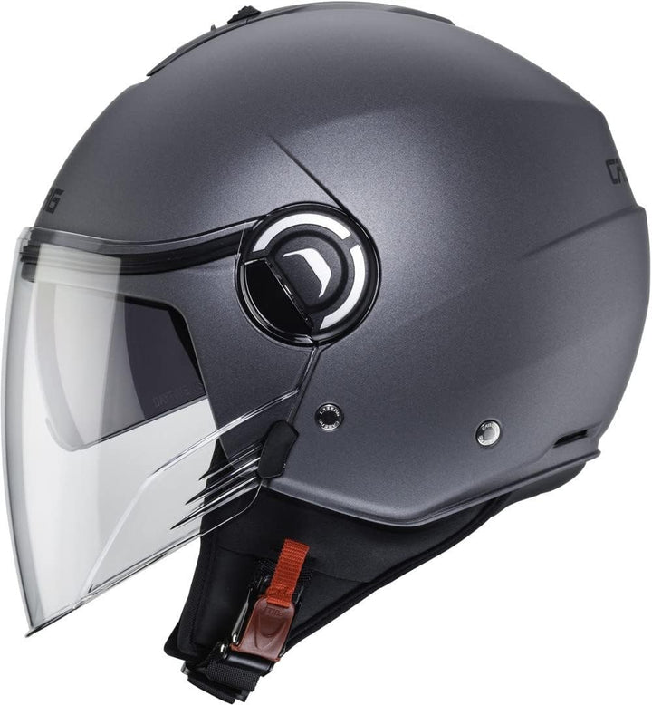 Caberg Jethelm Riviera V4 X Gun matt mit Sonnenblende und langem Visier ECE 22.06 XXL 63/64, XXL 63/