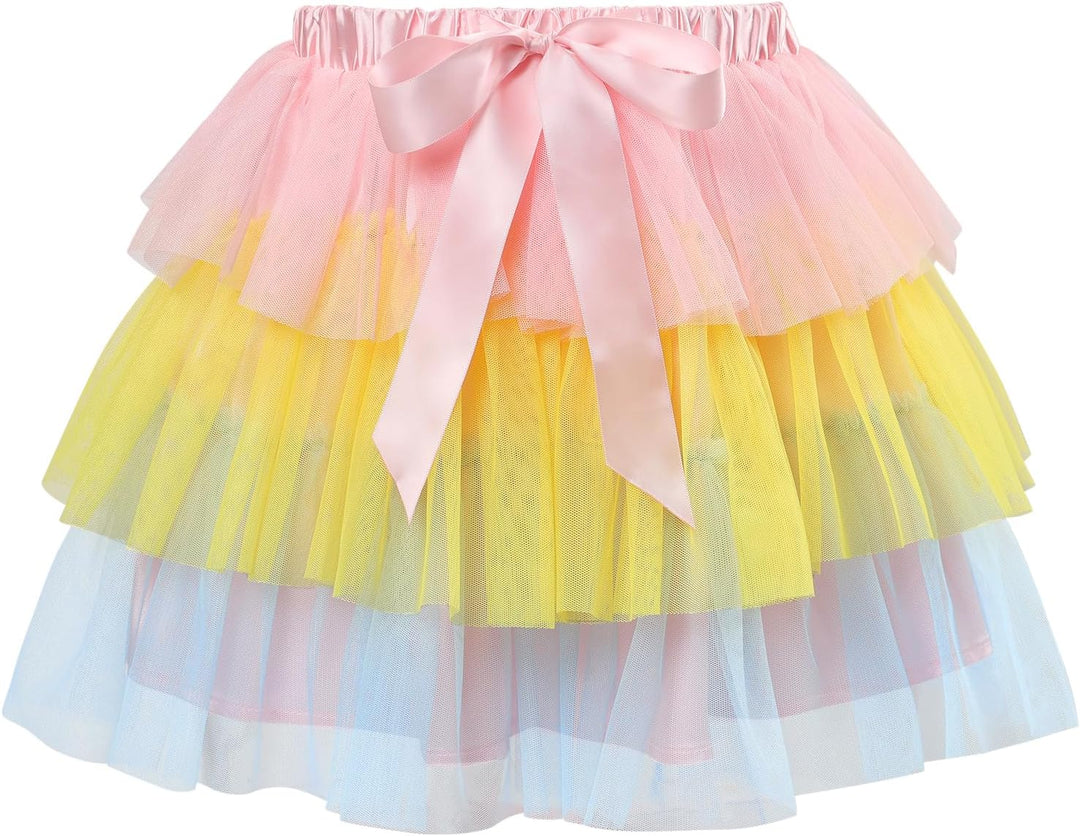 LittleForBig Damen Mesh Tüll Puffy Petticoat Tutu Ballett Bubble Rock Kurzer Ballerina Rock XS Regen
