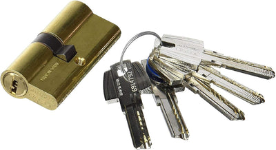 Tesa Assa Abloy Sicherheits-Zylinder, M6503030L Schlüssel – Kurzer Nocken Brass Finish 30 x 30 mm, S