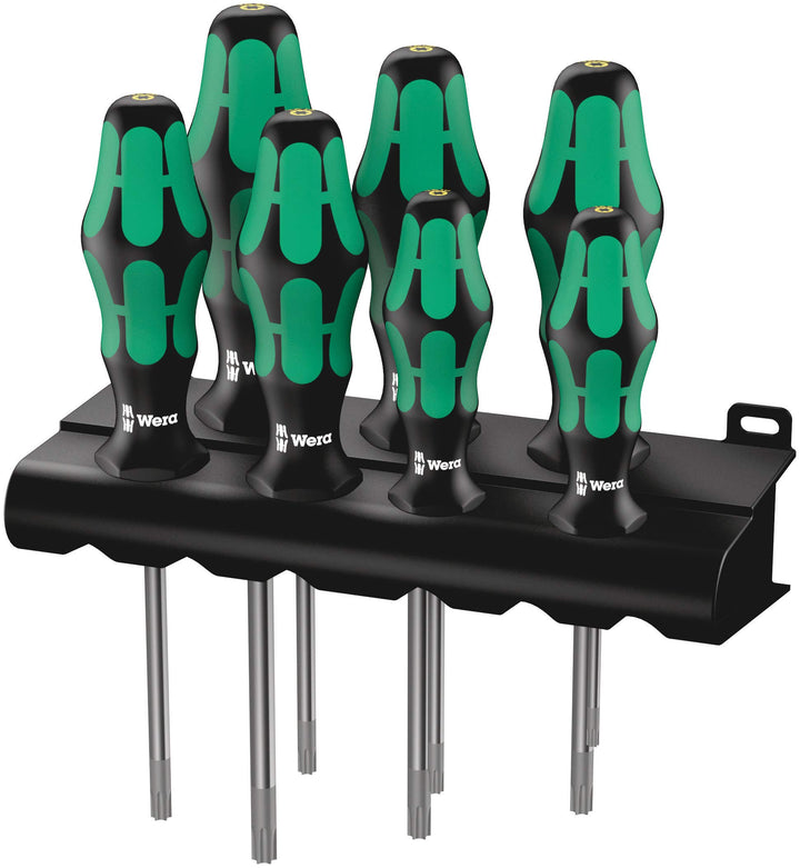 Wera TORX® HF Schraubendrehersatz Kraftform Plus 367/7 mit Haltefunktion + Rack, 7-teilig, 052231610