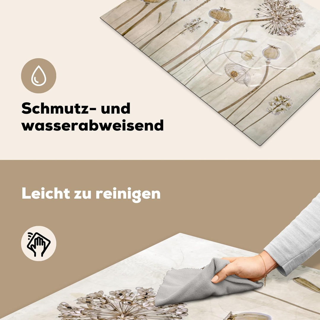 KitchenYeah© Herdabdeckplatte Einteilig Ceranfeld Abdeckplatte für Induktionsschutz Ceranfeldabdecku